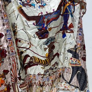 Scarflings Multicolor Silk Egyptian Pharaoh Square Fashion Scarf Size 35 x 35